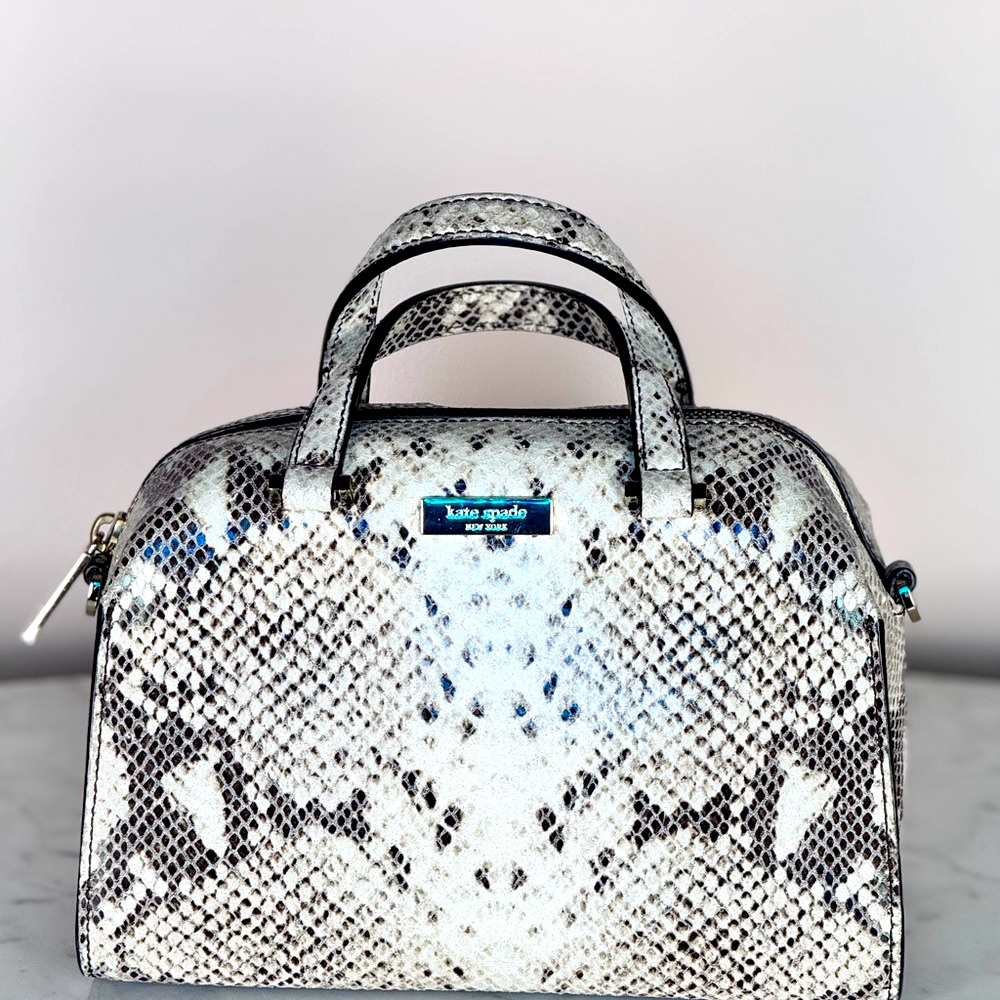 Kate Spade Mini Mira Snake Print Leather Crossbody